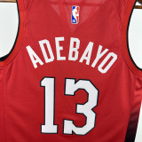 2024-25 HEAT ADEBAYO #13 Red City Edition Top Quality Hot Pressing NBA Jersey (V领）