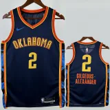 2024-25 OKC Thunder GILGEOUS-ALEXANDER #2 Black City Edition Top Quality Hot Pressing NBA Jersey