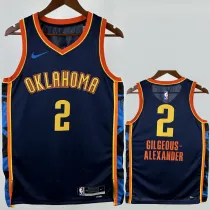 2024-25 OKC Thunder GILGEOUS-ALEXANDER #2 Black City Edition Top Quality Hot Pressing NBA Jersey