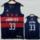 2024-25 Wizards KUZMA #33 Royal Blue Top Quality Hot Pressing NBA Jersey (Trapeze Edition)飞人版