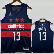 2024-25 Wizards POOLE #13 Royal blue Top Quality Hot Pressing NBA Jersey (Trapeze Edition)飞人版
