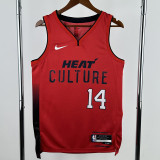 2024-25 HEAT HERRO #14 Red City Edition Top Quality Hot Pressing NBA Jersey (V领）