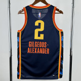 2024-25 OKC Thunder GILGEOUS-ALEXANDER #2 Black City Edition Top Quality Hot Pressing NBA Jersey