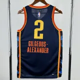 2024-25 OKC Thunder GILGEOUS-ALEXANDER #2 Black City Edition Top Quality Hot Pressing NBA Jersey
