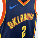 2024-25 OKC Thunder GILGEOUS-ALEXANDER #2 Black City Edition Top Quality Hot Pressing NBA Jersey