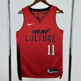2024-25 HEAT JAQUEZ JR. #11 Red City Edition Top Quality Hot Pressing NBA Jersey (V领）