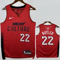2024-25 HEAT BUTLER #22 Red City Edition Top Quality Hot Pressing NBA Jersey (V领）