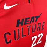 2024-25 HEAT BUTLER #22 Red City Edition Top Quality Hot Pressing NBA Jersey (V领）