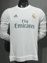 2015-2016 RMA Home Player Version 长袖球员 Long Sleeve Retro Soccer Jersey