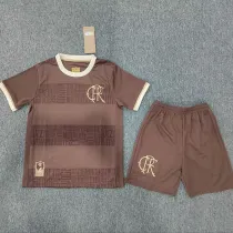 2024-25 Flamengo Brown Commemorative Edition Kids Soccer Jersey