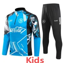 2024-25 Napoli Blue Kids Half Pull Tracksuit (童装)(半拉链)