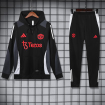 2024-25 Man Utd Black Hoodie Tracksuit (卫衣套装)