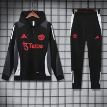 2024-25 Man Utd Black Hoodie Tracksuit (卫衣套装)