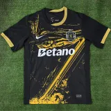 2024-25 Sporting Lisbon Black Special Edition Fans Soccer Jersey