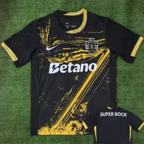 2024-25 Sporting Lisbon Black Special Edition Fans Soccer Jersey