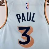 2024-25 SA Spurs PAUL #3 Light blue City Edition Top Quality Hot Pressing NBA Jersey