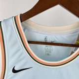 2024-25 SA Spurs SOCHAN #10 Light blue City Edition Top Quality Hot Pressing NBA Jersey