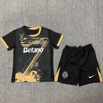 2024-25 Sporting Lisbon Black Special Edition Kids Soccer Jersey