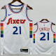 2024-25 76ERS EMBIID #21 White City Edition Top Quality Hot Pressing NBA Jersey