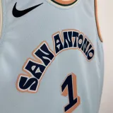 2024-25 SA Spurs WEMBANYAMA #1 Light blue City Edition Top Quality Hot Pressing NBA Jersey