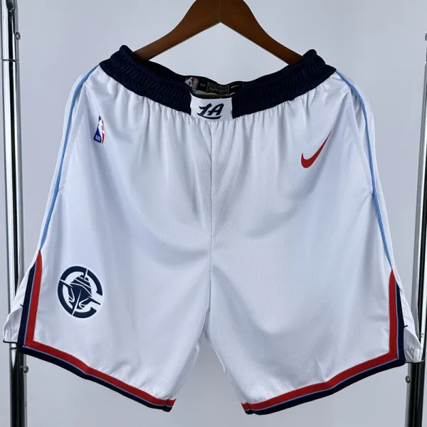 2024-25 Clippers White City Edition Top Quality NBA Pants