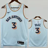 2024-25 SA Spurs PAUL #3 Light blue City Edition Top Quality Hot Pressing NBA Jersey