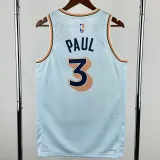 2024-25 SA Spurs PAUL #3 Light blue City Edition Top Quality Hot Pressing NBA Jersey