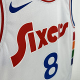 2024-25 76ERS GEORGE #8 White City Edition Top Quality Hot Pressing NBA Jersey