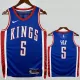 2024-25 Kings FOX #5 Blue City Edition Top Quality Hot Pressing NBA Jersey