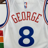 2024-25 76ERS GEORGE #8 White City Edition Top Quality Hot Pressing NBA Jersey