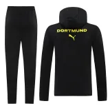 2024-25 Dortmund Black Hoodie Jacket Tracksuit #02