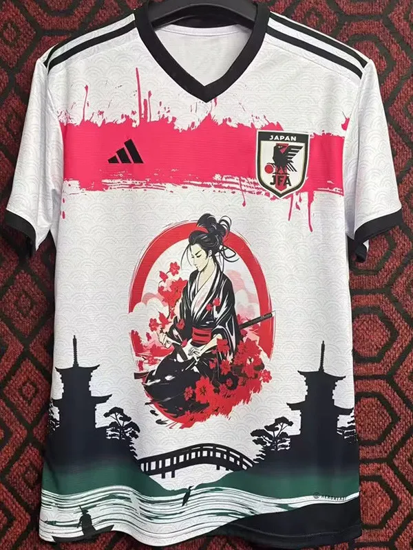2024-25 Japan White Special Edition Fans Soccer Jersey (鬼武者)