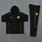 2024-25 Dortmund Black Hoodie Jacket Tracksuit #02
