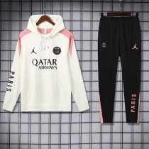 2024-25 PSG White Hoodie Tracksuit (卫衣套装)