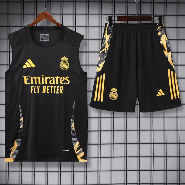 2024-25 RMA Black Tank top and shorts suit