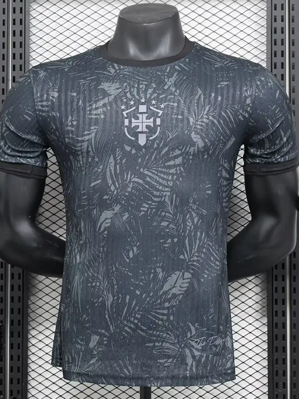 2024-25 Brazil Comma Grey Black Special Edition Player Version Soccer Jersey