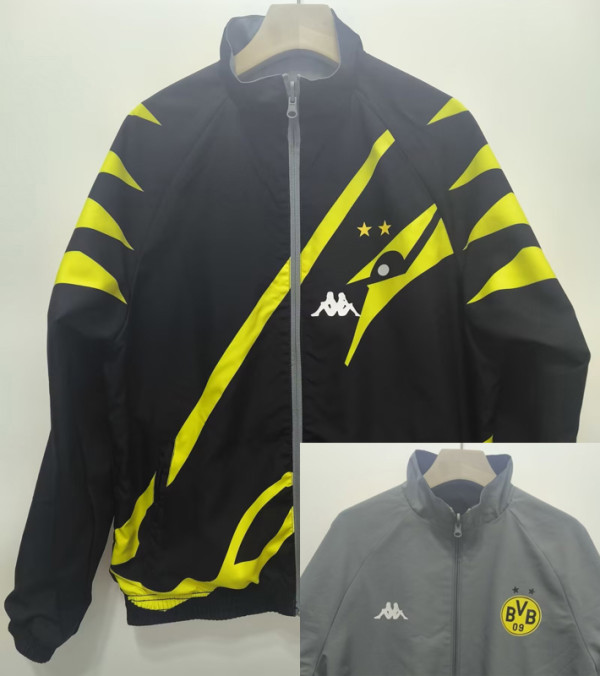 1996-97 Dortmund Black & Grey Retro Double Sided Windbreaker (双面风衣)