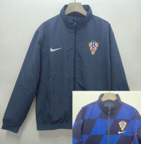 2024-25 Croatia Lake blue & Blue Double Sided Windbreaker (双面风衣)