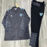 2024-25 Malaga Grey Jacket Tracksuit (Pants Have Pocket)