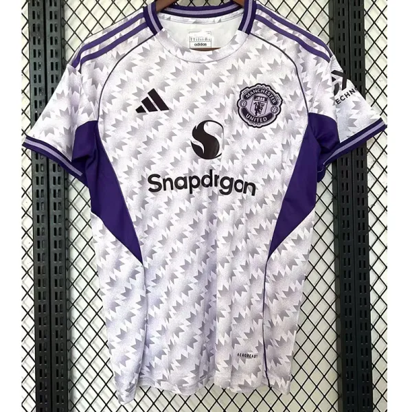 2025-26 Man Utd White Purple Special Edition Fans Soccer Jersey