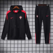 2024-25 Portugal Black Hoodie Tracksuit (卫衣套装)
