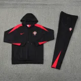 2024-25 Portugal Black Hoodie Tracksuit (卫衣套装)