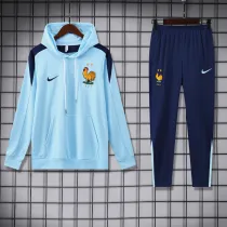 2024-25 France Light blue Hoodie Tracksuit (卫衣套装)