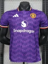 2024-25 Man Utd Purple Special Edition Player Version Training shirts *翻领
