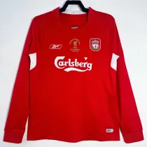 2004-2005 LIV Home Long Sleeve Retro Soccer Jersey (长袖)前带字