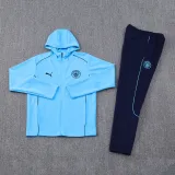 2024-25 Man City Light blue Hoodie Jacket Tracksuit #01