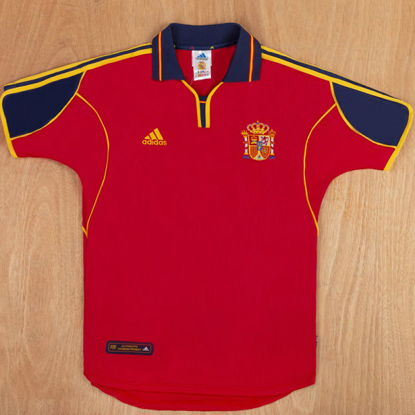 2000 Spain Home Retro Soccer Jersey