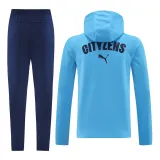 2024-25 Man City Light blue Hoodie Jacket Tracksuit #01
