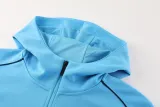 2024-25 Man City Light blue Hoodie Jacket Tracksuit #01