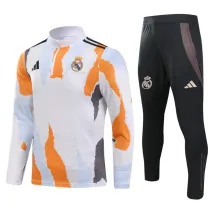 2024-25 RMA White Half Pull Tracksuit (半拉链)(匹印)
